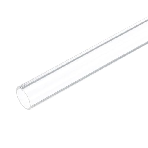 18" Clear Plastic Rigid Pipe 10mm ID x 12mm OD (3/8" ID x 1/2" OD) Acrylic Round Tubing, [for Plumbing, Hydraulics, Pneumatics, Aquarium] - size: 3/8" x 1/2"