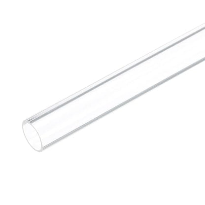 18" Clear Plastic Rigid Pipe 10mm ID x 12mm OD (3/8" ID x 1/2" OD) Acrylic Round Tubing, [for Plumbing, Hydraulics, Pneumatics, Aquarium] - size: 3/8" x 1/2"