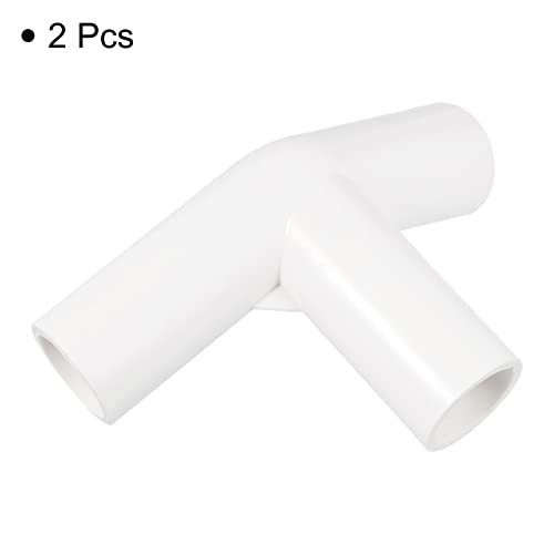PATIKIL 20mm PVC Pipe Fittings, 2 Pack 3 Way Elbow Water Tubing Joint Connectors Adapters for Garden Irrigation Home Aquarium