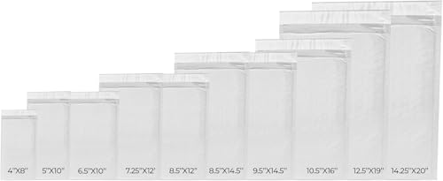200-Pack Waterproof Poly Bubble Mailers 8.5 x 12 - Thick, Durable, Instant Seal Envelopes with Strong Adhesive - Pacron Protective Shipping Mailers for Jewelry, Cosmetics, SD Cards, USB Cables - size: 8.5 x 12 | 200 Pack