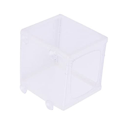 Angoily 3pcs Aquarium Breeder Net Baby Fish Net for Tank Fish Breeding Net with Suction Cup White Polyester Net Frame Survival Rate Enhancer for Fish Tank