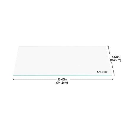 4mm Thick Clear Glass Aquarium Lid, Includes 4 Clips for Secure Placement, 342 x 168mm(13.46x6.61 inches for 350-354mm Inner Length Aquariums, Adapted to LANDEN NA362226 - size: 342x168mm (1 pc)
