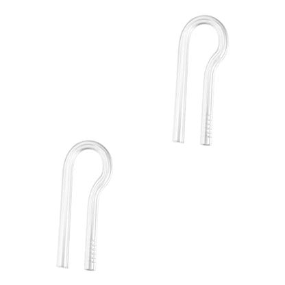 DOITOOL 2pcs R-Shaped Glass Water Inlet Tube Quality Outlet Tube for Fish Tank Aquarium Accessory (13cm)