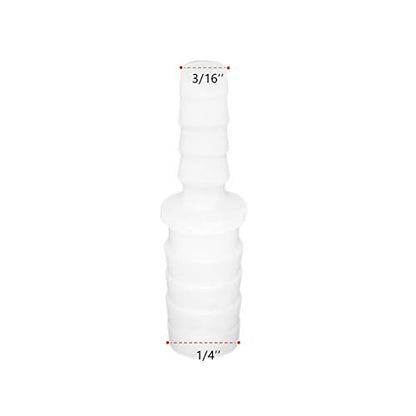 Plastic Hose Barb Reducer Pipe Fittings, 1/4" to 3/16" Hose ID Connectors Joint Splicer Mender Adapter Union Boat Water Air Aquarium O2 Fuel (Pack of 3) - size: 1/4"-3/16", style: 3