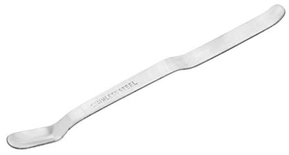 EISCO Spatula with Raised Center, 5.75" - Stainless Steel, Polished - Dual Ended, Flat End & Scoop End
