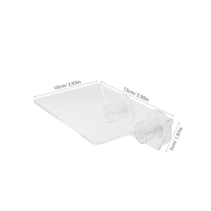 Aquarium Floating Shelf: Fish Tank Acrylic Ledge Plants Holder with Suction Cup - 5.9x4x2in Transparent Ledge for Aquarium Coral Aquatic Plants Moss - size: 15.00X10.00X5.00CM