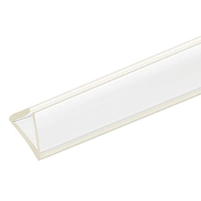uxcell U Channel Edge Trim, 8.2ft Length Soft Rubber Guard Seal Strip Edge Protector Fit for 12-13mm Edge, (19/32" W x 43/64" H) Clear - size: 19/32"x 43/64"x 8.2ft