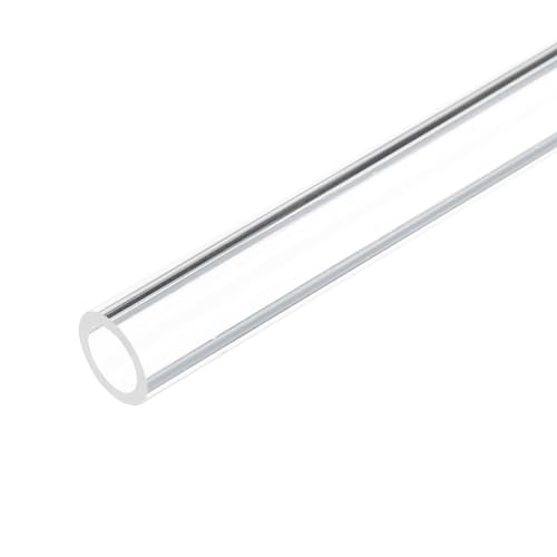18" Clear Plastic Rigid Pipe 8mm ID x 10mm OD (5/16" ID x 3/8" OD) Acrylic Round Tubing, [for Plumbing, Hydraulics, Pneumatics, Aquarium] - size: 5/16" x 3/8"
