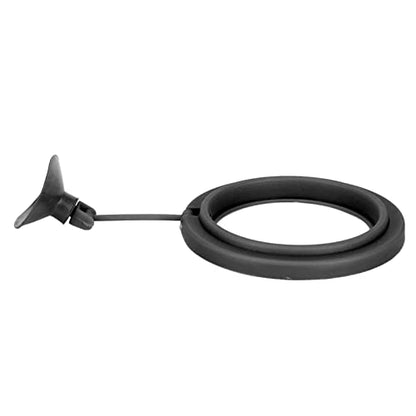 Fish Tank Ring Feeder, Plastic Strong Suction Cup for Feeding Flaky Food, Surrounds and Keeps Water Clean for Fish Aquarium Feeding Ring (Black) - color: Black/White