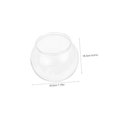 Clear Plastic Fish Bowl Small Aquarium Tank for Goldfish Portable Fish Keeper for Home Decor and Hydroponic Plants Decorative Fish Tank Container
