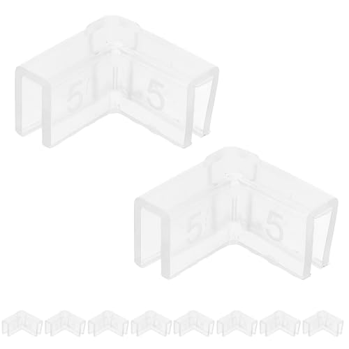 Toddmomy 10pcs 90-Degree L-Shaped Silicone Fish Tank Corner Protectors, 5mm Aquarium Edge Guards, Bumpers for Furniture and Safety, Replacement Corner Guards for Home Use