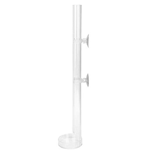Acrylic Shrimp Feeder Tube, Ornamental Aquarium Feeding Tube Fish Food Container Set with Sucker Hook Fish Accessories(20cm)