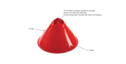 Kwik Goal Jumbo Disc Cones, Pack of 12 - color: Red