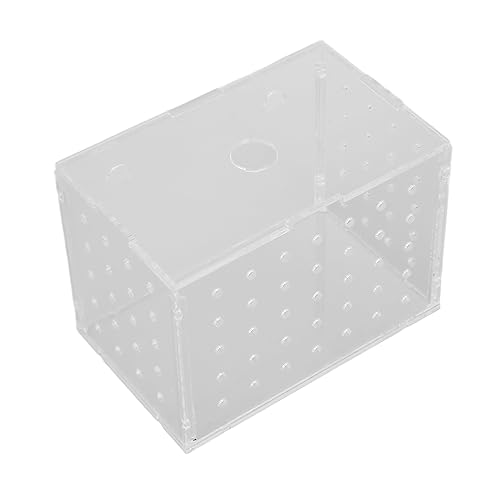 Fish Breeder Box, Aquarium Fish Breeding Box, High Transparency Acrylic Hatchery Incubator Tank with Suction Cups for Baby Fish Shrimp Clownfish Isolation and Rearing (9 * 6 * 7CM) - size: 9*6*7CM