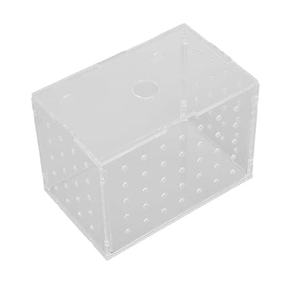Fish Breeder Box, Aquarium Fish Breeding Box, High Transparency Acrylic Hatchery Incubator Tank with Suction Cups for Baby Fish Shrimp Clownfish Isolation and Rearing (9 * 6 * 7CM) - size: 9*6*7CM