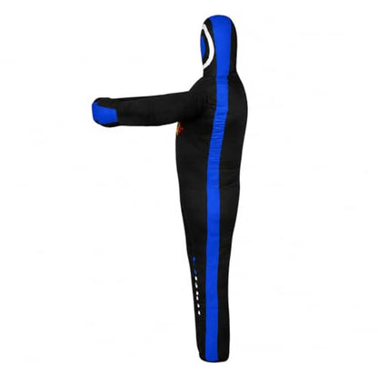 MMA Practice Dummy (Standing Position) for Boxing, Fighting, Throwing, Grappling, Karate, jiu-Jitsu, Wrestling Training - UNFILLED - color: Black/Blue Canvas, size: 70" (inches)