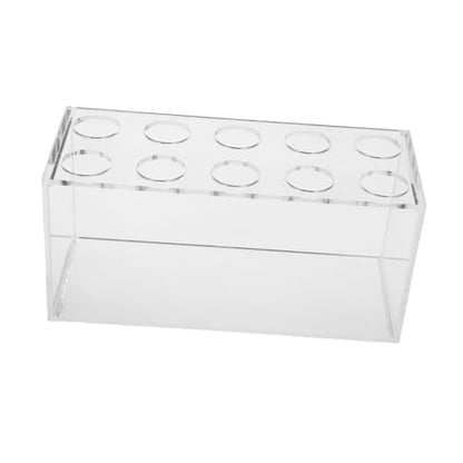 Ipetboom Acrylic Test Tube Rack Slot Inverted Storage Holder for Vials Laboratory Organizer for Space Saving and Secure Placement