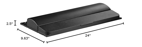 Aqueon LED Deluxe Fish Tank Aquarium Full Hood, Black, 24 Inch - size: 24"