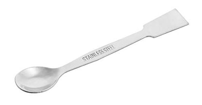 EISCO 12PK Scoops with Spatula, 5.9" - Stainless Steel, Polished One Flat End, Spoon End- Eisco Labs