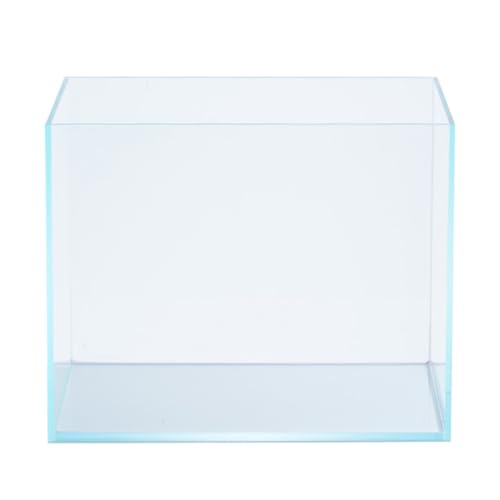 Ultra Clear 7 Gallon Rimless Low Lron Aquarium Tank, 11.8" L × 11.8" W × 11.8" H (30cm x 30cm x 30cm) 1/5 inch Thickness Ultra HD Glass Fish Tank with Black Nano Foam Leveling Mat Included - size: 11.8"L × 11.8"W × 11.8"H