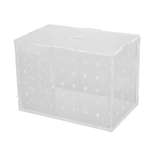 Fish Breeder Box, Aquarium Fish Breeding Box, High Transparency Acrylic Hatchery Incubator Tank with Suction Cups for Baby Fish Shrimp Clownfish Isolation and Rearing (9 * 6 * 7CM) - size: 9*6*7CM