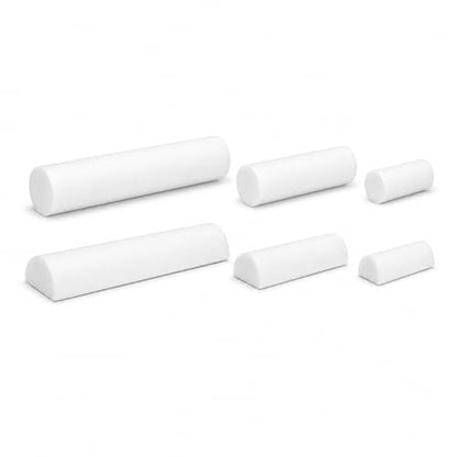 Firm White PE Foam Roller (36" Full Round) - size: 36" Full Round