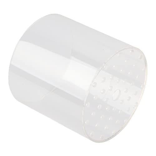 Acrylic Transparent Feeder Cover, Aquarium Feeding to Prevent Fish and Shrimp from Stealing Food, with Center Hole for Feeding Tube, for Reproduction and Safe Feeding in Fish (120mm) - size: 120mm