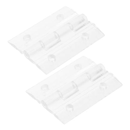 MAGICLULU 2Sets Clear Folding Acrylic Hinges for Jewelry Box Cabinet Furniture Transparent Hinges with Design for Easy Installation Crafts Aquarium Covers