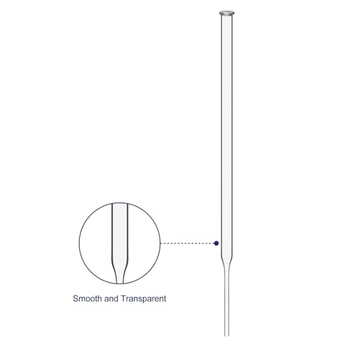 Labasics Glass Non-Graduated Dropper Pipettes for Laboratory Use, Liquid Transfer and Mixing, for Scientific Experiments and Lab Applications (Pack of 50), 3 ml - size: 3 ml