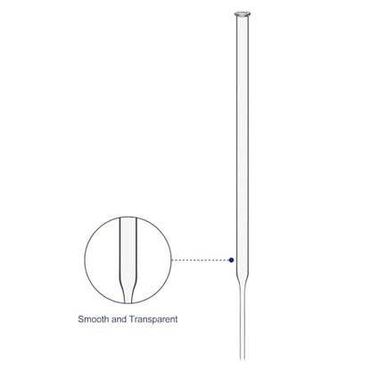 Labasics Glass Non-Graduated Dropper Pipettes for Laboratory Use, Liquid Transfer and Mixing, for Scientific Experiments and Lab Applications (Pack of 50), 3 ml - size: 3 ml