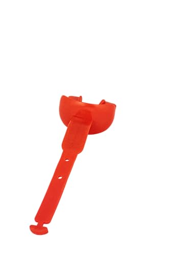 DAMAGE CONTROL Pacifier Football Mouth Guard – Permanent Strap – Red - color: Red