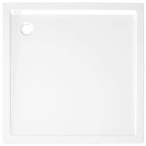 vidaXL Square ABS Shower Base Tray Home Indoor Bath Bathroom Hardware Fixture Part Plumbing Low Threshold Shower Tray Bath Pan Base White - color: White, size: 31.5" x 31.5"