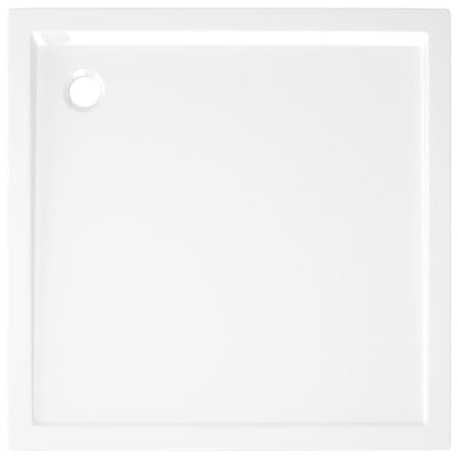 vidaXL Square ABS Shower Base Tray Home Indoor Bath Bathroom Hardware Fixture Part Plumbing Low Threshold Shower Tray Bath Pan Base White - color: White, size: 31.5" x 31.5"