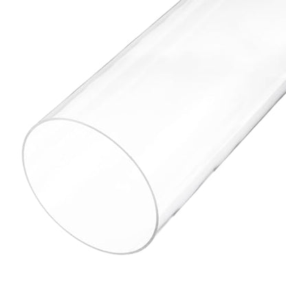 18" Clear Plastic Rigid Pipe 155mm ID x 160mm OD (6 1/8" ID x 6 5/16" OD) Acrylic Round Tubing, [for Plumbing, Hydraulics, Aquarium] - size: 6 1/8" x 6 5/16"