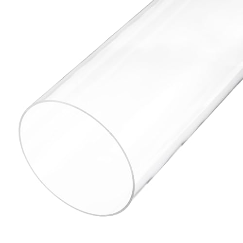 18" Clear Plastic Rigid Pipe 155mm ID x 160mm OD (6 1/8" ID x 6 5/16" OD) Acrylic Round Tubing, [for Plumbing, Hydraulics, Aquarium] - size: 6 1/8" x 6 5/16"