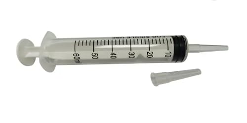 Med Chalet EXELint Disposable Syringe, Sterile Single Pack, 50 ml to 60 ml Medical Grade Catheter Tip, J1