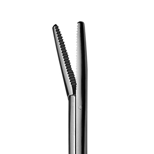 Precise ENT Procedures with Alligator Ear Forceps - Curved Jaw Design, Non-Slip Grip Handle, Fine-Tip, Reusable and Easy to Clean - 12 Inches