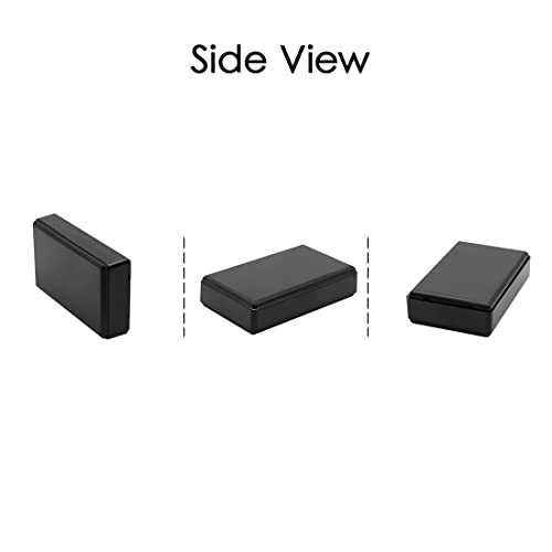Project Box, 5 Pieces ABS Electrical Box Small Junction Box for Electronics PCB Case,Electronic Hobby Box Black, Outside Size 2.8 x 1.7 x 0.7 inch (70x 42x 18 mm) - size: 2.8" x 1.7" x 0.7"(5pc)