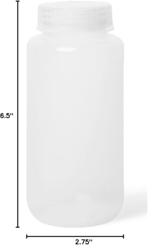 United Scientific® Unistore™ - Sample Containers with Lids - Laboratory Grade Polypropylene Wide Mouth Reagent Bottle - 16 Oz Bottles with Caps (500ml), Plastic Bottles with Lids, Pack of 1 - size: 16 oz (Pack of 1)