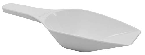 EISCO Scoop, 100ml (3.4oz) - Polypropylene Plastic - Flat Bottom - Excellent for Measuring & Weighing - Autoclavable