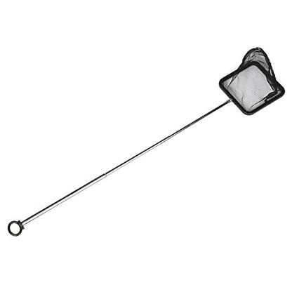 Stainless Steel Fishnet Square Extendable Fish Net High Density Fishnet Applicable to Aquarium Black 1 Pcs Attractive and Fashion