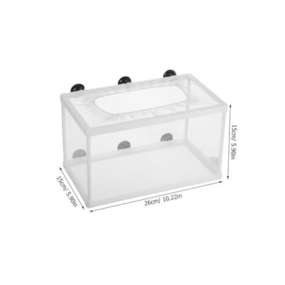 Aquarium Mesh Fish Net for Fry Incubator Suction Cup Breeding Box Betta Fish Aquarium Net