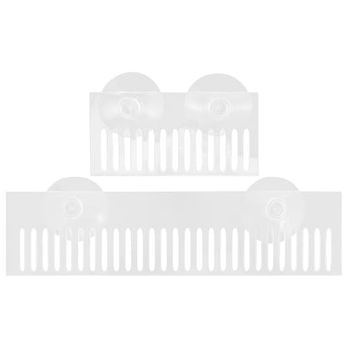 BESTonZON Removable Acrylic Fish Tank Overflow Comb 2-Pack Aquarium Water Comb for Preventing Overflow and Separating Fish Compatible with Various Aquariums Easy Maintenance
