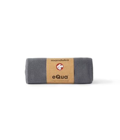 Manduka eQua Hand Towels - 16" | Rapid Moisture Activated Grip | Quick Drying, Soft Microfiber | Machine Washable | 16 x 26.5 inches | Thunder - color: Thunder