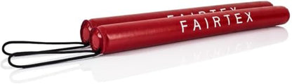 Fairtex BXS1 Leather Boxing Sticks, Muay Thai MMA Striking Accuracy Targets | Premium genuine leather body with lightweight core. Sleek durable design enhances coach control during precision speed drills - color: Red