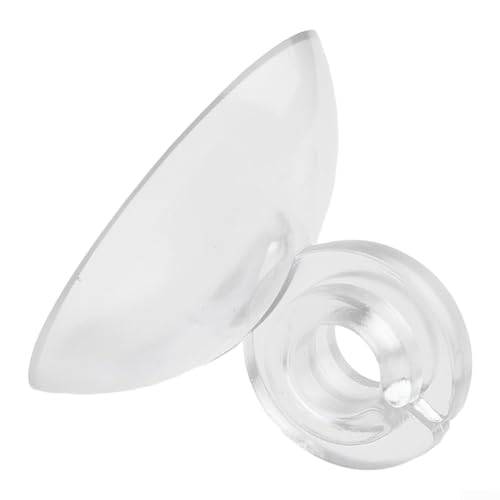 Aquarium Fish Tank Suction Cups Holder Set 10pcs Clear Plastic Suckers Clips Pads for Air Line Pump Tube, 2.5cm Diameter Suction Cup with 5mm Clip