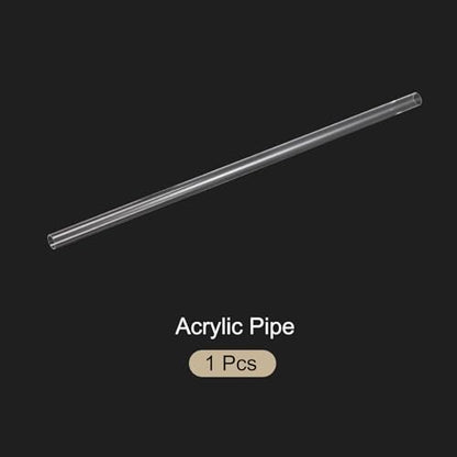 18" Clear Plastic Rigid Pipe 13mm ID x 15mm OD (1/2" ID x 0.6" OD) Acrylic Round Tubing, [for Plumbing, Hydraulics, Aquarium] - size: 1/2" x 0.6"