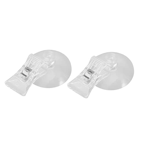 Garneck Aquarium Fodder Clamps 5pcs Easy Install/uninstall Fish Tank Feeder Clips Suction Cups