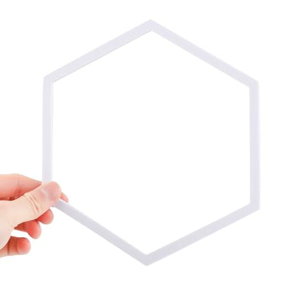 PEUTIER 5pcs Aquarium Floating Plant Corral, Foam Fish Feeding Rings Hexagon Fish Tank Food Ring for Keeping Floating Plants in Place (White)