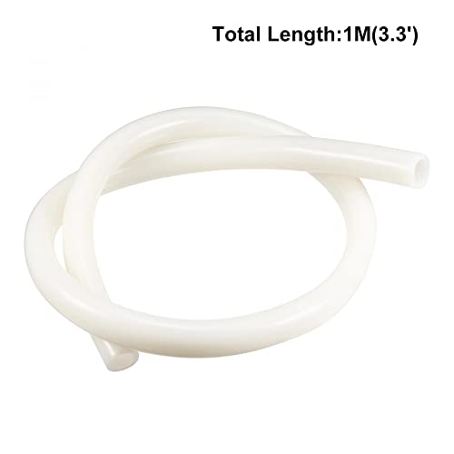 uxcell Silicone Tube 15mm ID X 20mm OD 3.3' Flexible Silicone Rubber Tubing Water Air Hose Pipe Translucent for Pump Transfer